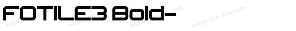 FOTILE3 Bold字体转换